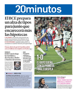 Portada 20 Minutos Madrid de hoy - Periódico nacional