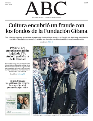 Prima pagina ABC di oggi - Quotidiano estero