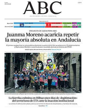 Prima pagina ABC di oggi - Quotidiano estero