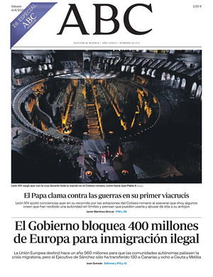 Prima pagina ABC di oggi - Quotidiano estero