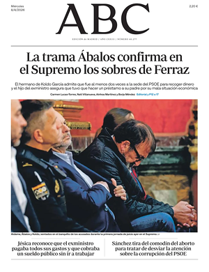 Prima pagina ABC di oggi - Quotidiano estero