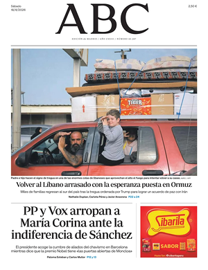 Prima pagina ABC di oggi - Quotidiano estero