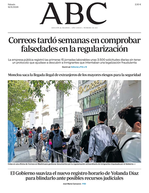 Prima pagina ABC di oggi - Quotidiano estero