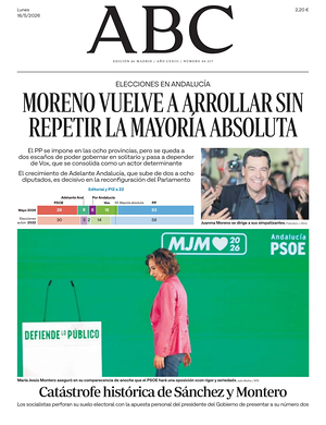 Prima pagina ABC di oggi - Quotidiano estero
