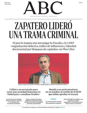 Prima pagina ABC di oggi - Quotidiano estero