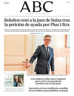Prima pagina ABC di oggi - Quotidiano estero