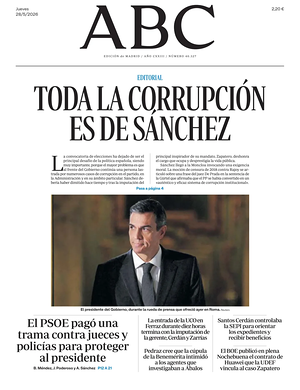 Prima pagina ABC di oggi - Quotidiano estero