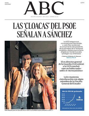 Prima pagina ABC di oggi - Quotidiano estero
