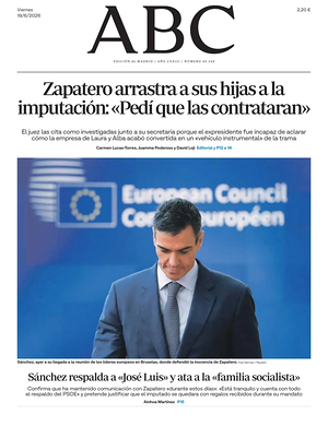 Prima pagina ABC di oggi - Quotidiano estero