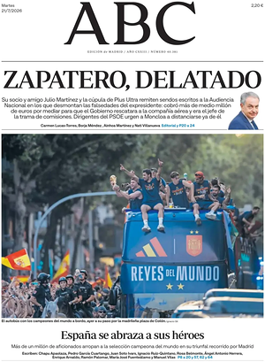 Prima pagina ABC di oggi - Quotidiano estero