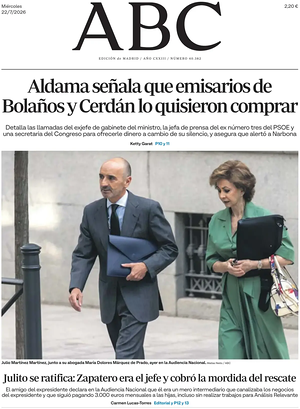 Prima pagina ABC di oggi - Quotidiano estero