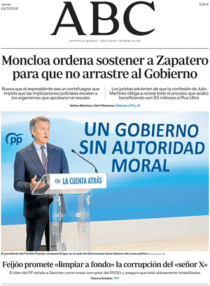 Prima pagina ABC di oggi - Quotidiano estero