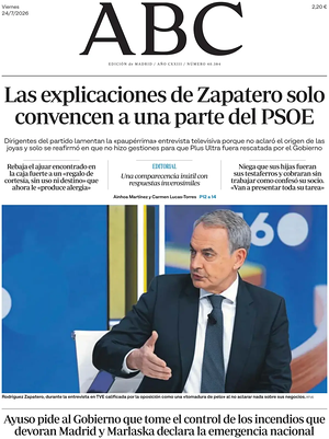 Prima pagina ABC di oggi - Quotidiano estero