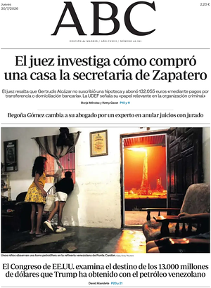 Prima pagina ABC di oggi - Quotidiano estero