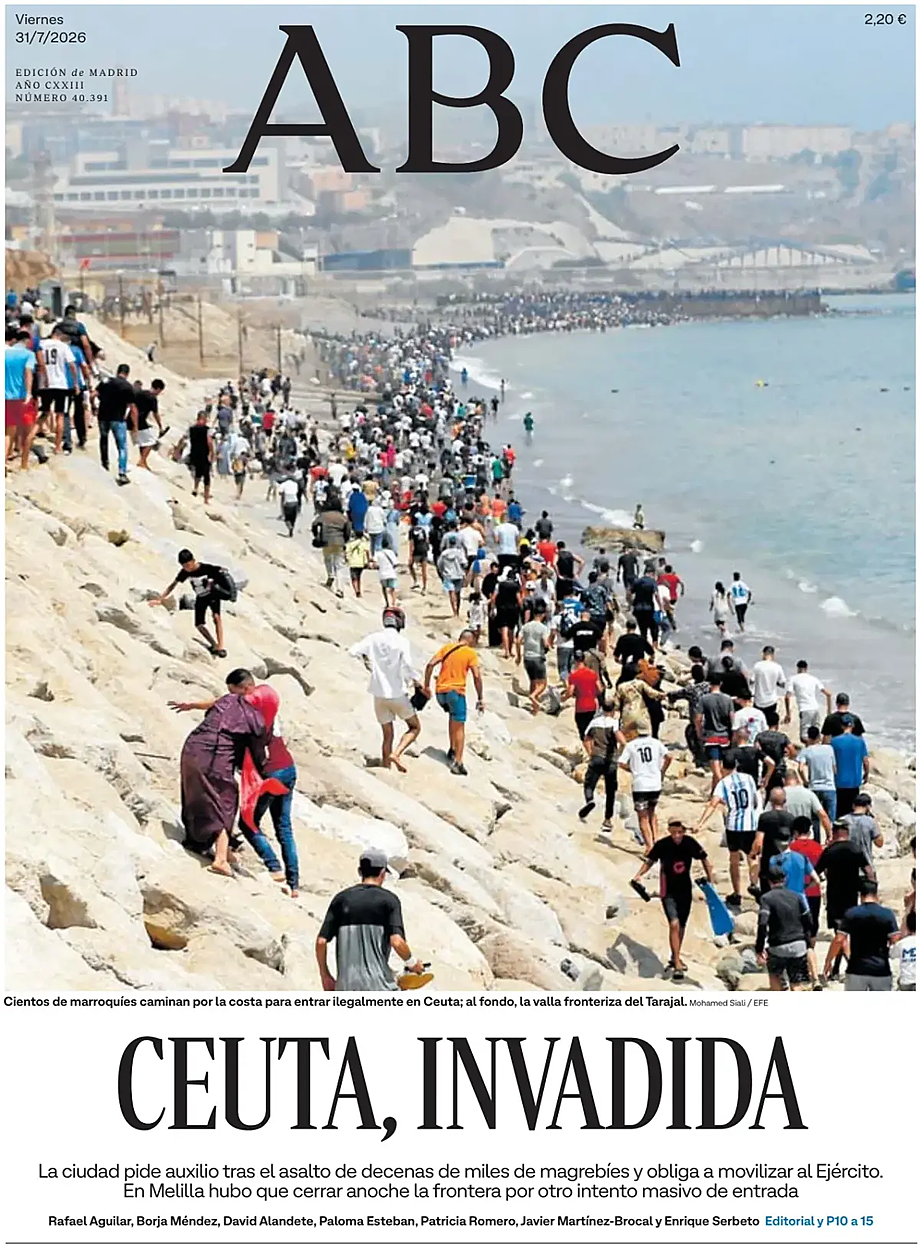 Portada ABC de hoy - Quiosco 31 julio 2026