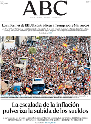 Prima pagina ABC di oggi - Quotidiano estero