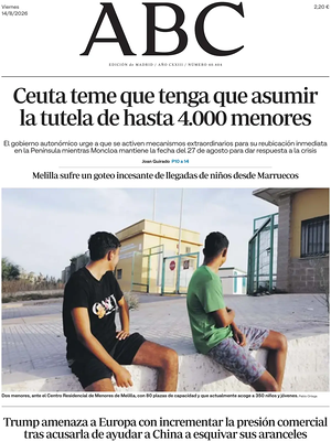 Prima pagina ABC di oggi - Quotidiano estero