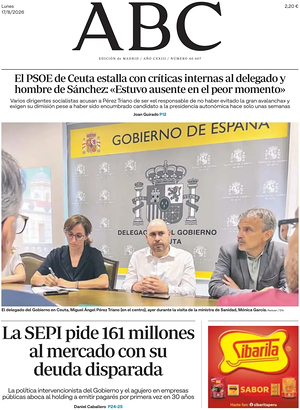 Prima pagina ABC di oggi - Quotidiano estero