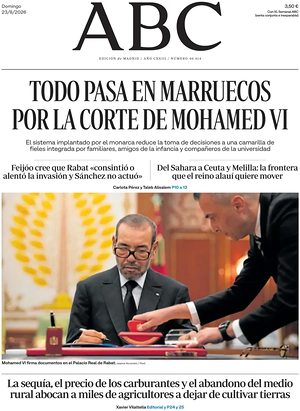 Prima pagina ABC di oggi - Quotidiano estero