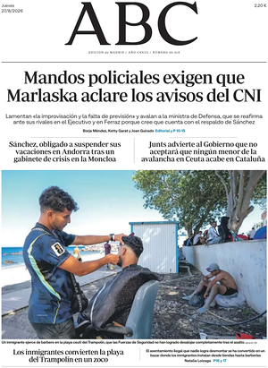 Prima pagina ABC di oggi - Quotidiano estero