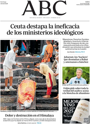 Prima pagina ABC di oggi - Quotidiano estero
