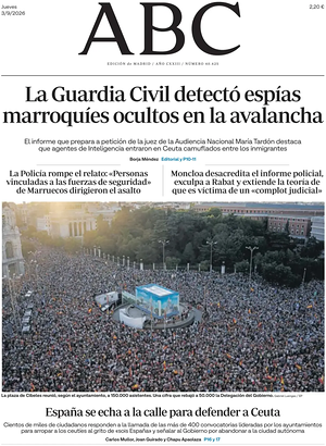 Prima pagina ABC di oggi - Quotidiano estero