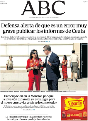 Prima pagina ABC di oggi - Quotidiano estero