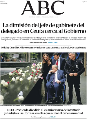 Prima pagina ABC di oggi - Quotidiano estero