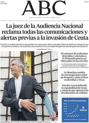Prima pagina ABC di oggi - Quotidiano estero