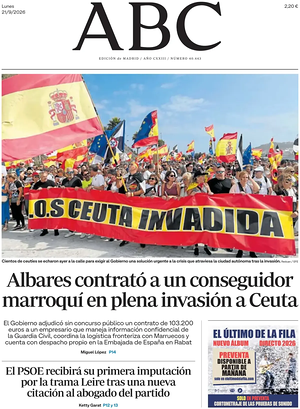 Prima pagina ABC di oggi - Quotidiano estero