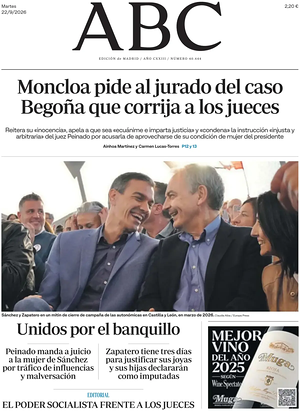 Prima pagina ABC di oggi - Quotidiano estero