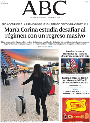 Prima pagina ABC di oggi - Quotidiano estero