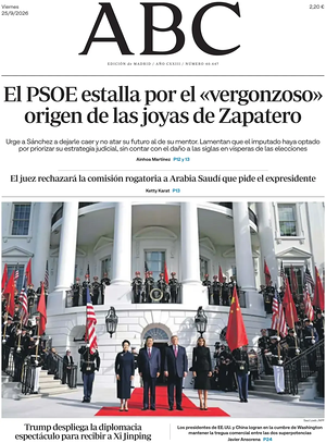 Prima pagina ABC di oggi - Quotidiano estero