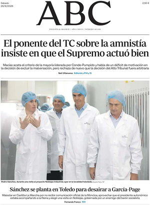 Prima pagina ABC di oggi - Quotidiano estero