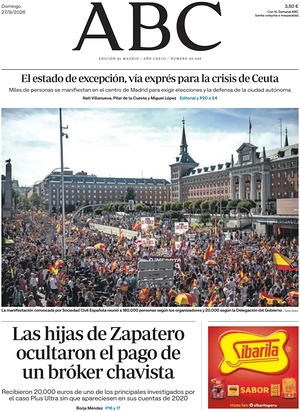 Prima pagina ABC di oggi - Quotidiano estero