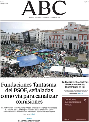 Prima pagina ABC di oggi - Quotidiano estero