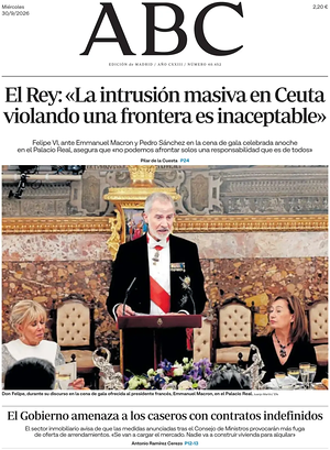 Prima pagina ABC di oggi - Quotidiano estero