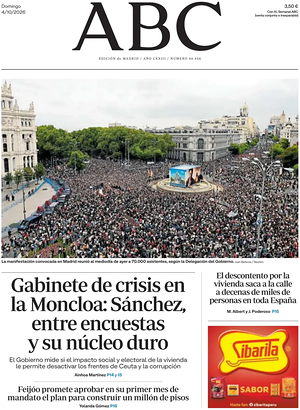 Prima pagina ABC di oggi - Quotidiano estero