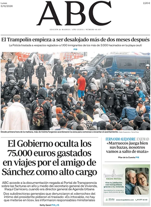 Prima pagina ABC di oggi - Quotidiano estero