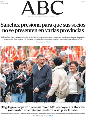 Prima pagina ABC di oggi - Quotidiano estero