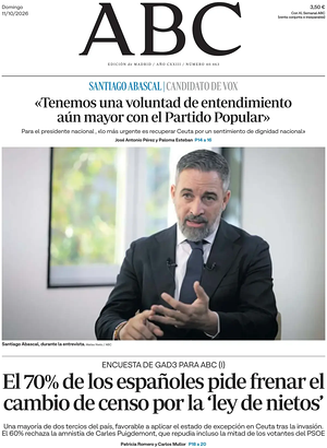 Prima pagina ABC di oggi - Quotidiano estero