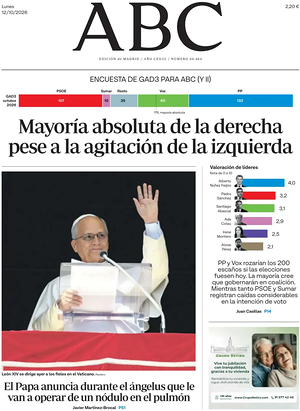 Prima pagina ABC di oggi - Quotidiano estero