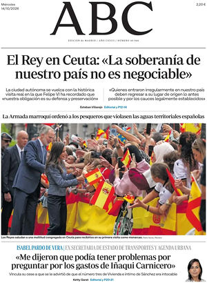 Prima pagina ABC di oggi - Quotidiano estero