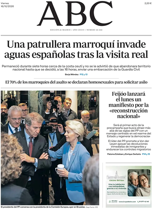Prima pagina ABC di oggi - Quotidiano estero