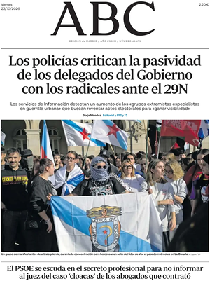 Prima pagina ABC di oggi - Quotidiano estero