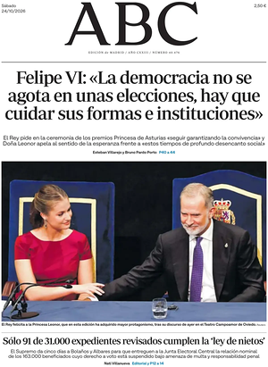 Prima pagina ABC di oggi - Quotidiano estero