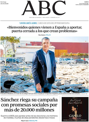 Prima pagina ABC di oggi - Quotidiano estero