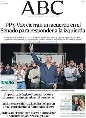 Prima pagina ABC di oggi - Quotidiano estero