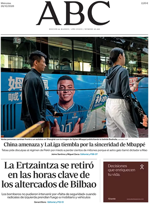 Prima pagina ABC di oggi - Quotidiano estero