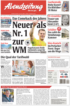 Abendzeitung München front page